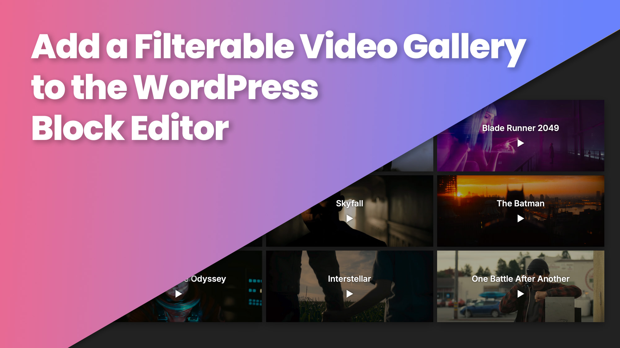 Add a Filterable Video Gallery to the WordPress Block Editor