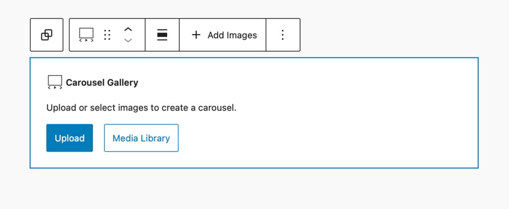 View of the image Carousel Gallery Block initial placeholder.