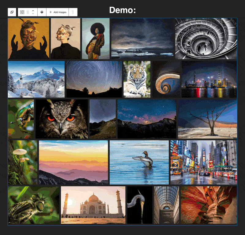 Drag and Drop Sorting in the Justified Gallery