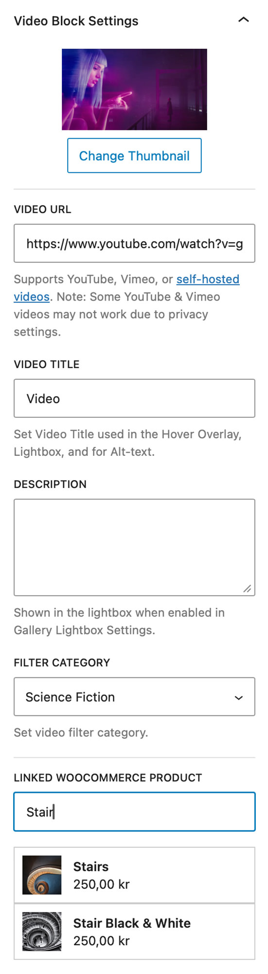 Linking Videos to WooCommerce Products