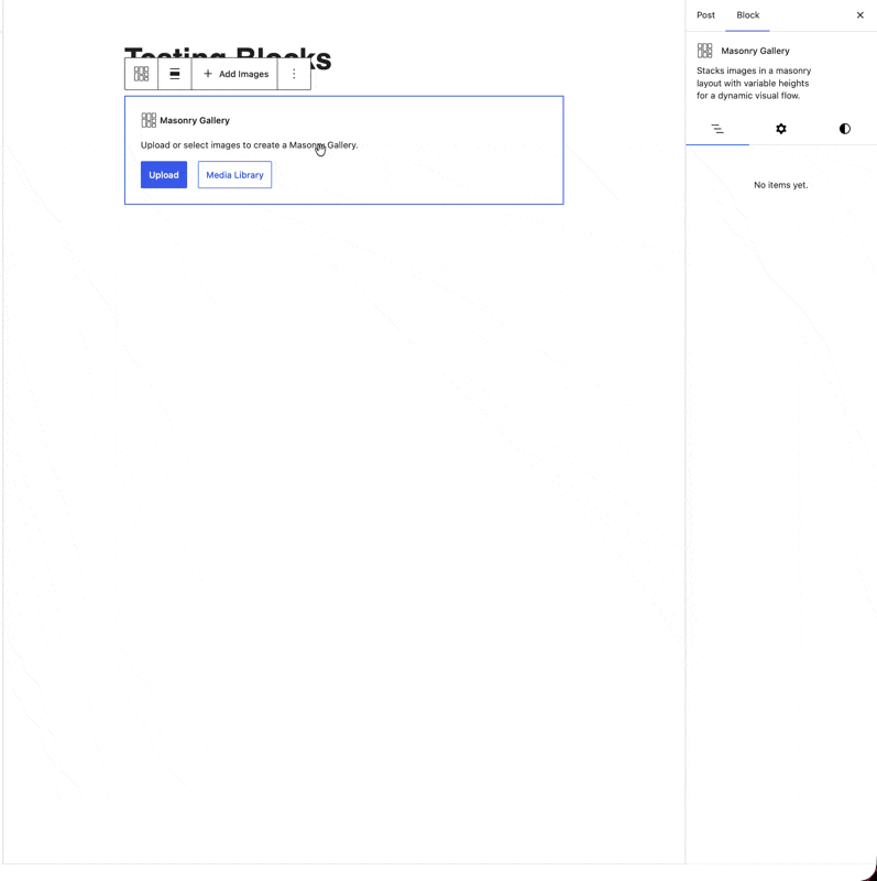 Setting the all the settings we want our custom pattern to use. 