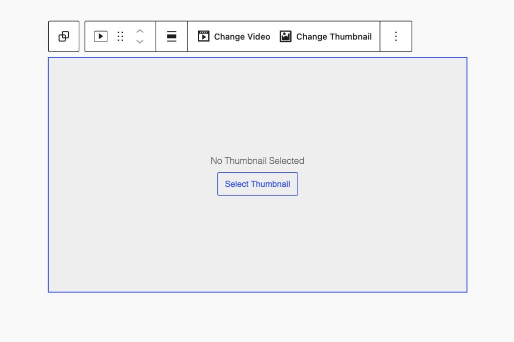 Selecting a thumbnail - Video Block Tutorial