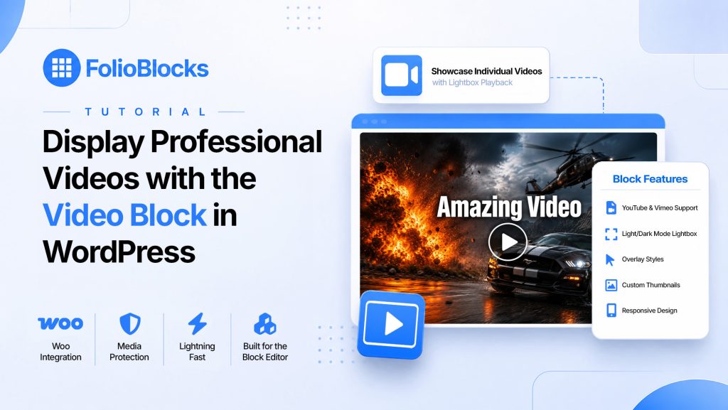 Display Professional Videos with the Video Block in WordPress