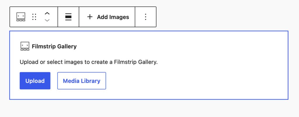 Filmstrip Gallery initial placeholder
