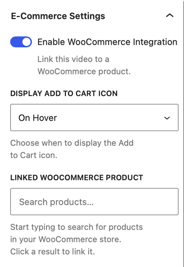 E-Commerce Settings